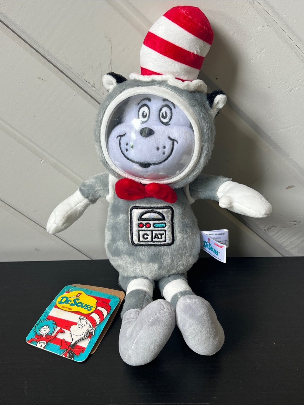 Dr. Seuss Gray Cat in the Hat Astronaut Plush 15”